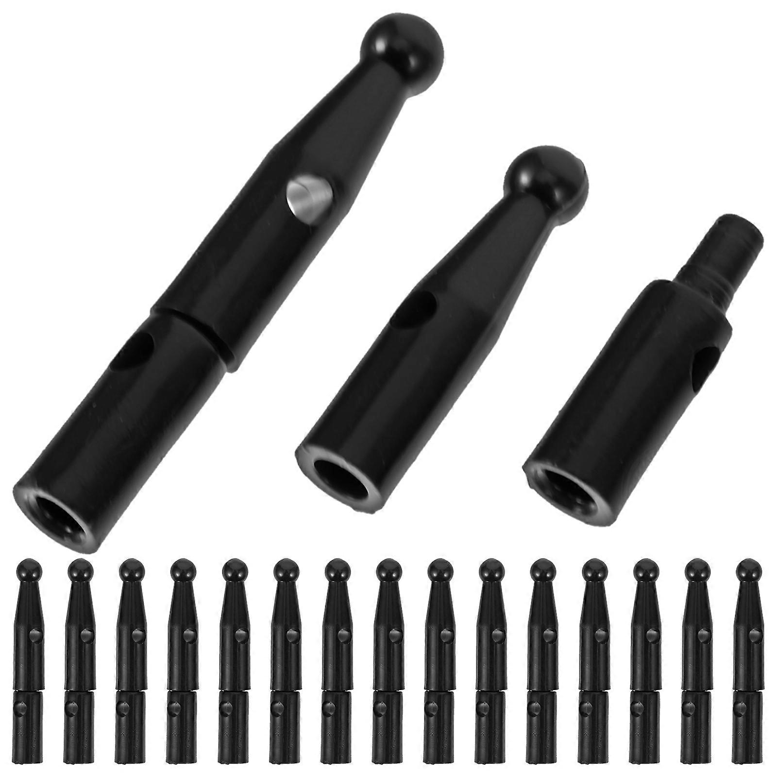 Straight Design Umbrella Tail Beads 10Pcs Replacement Components For Outdoor Patio Use Black Durable And Weather Resistant