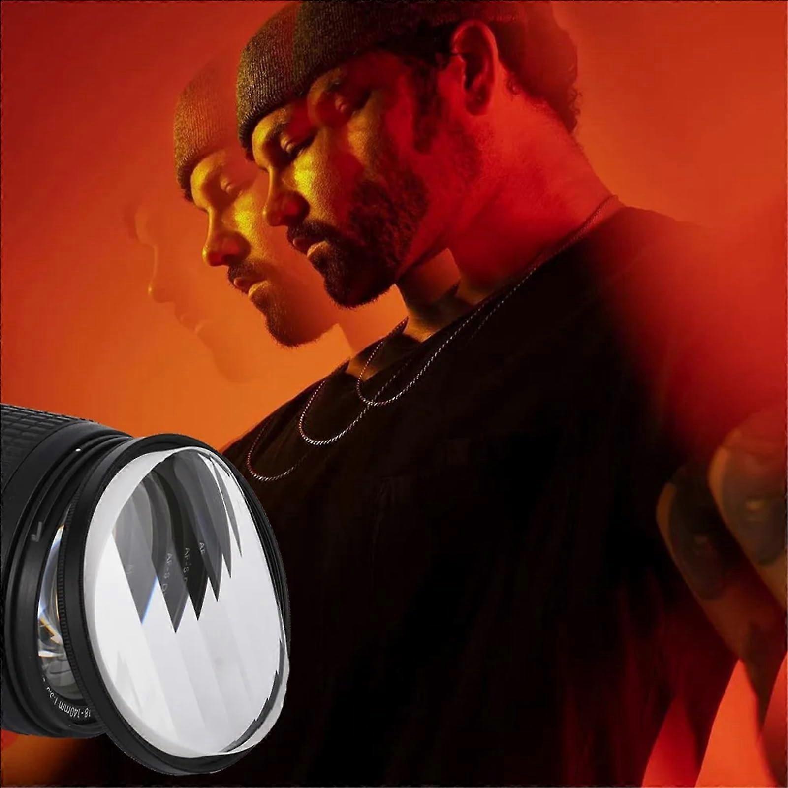 Kaleidoscope Prism Filter 52-82mm for DSLR SLR Cameras with 58mm Adapter Ring and Linear Prism Special Effects Photography