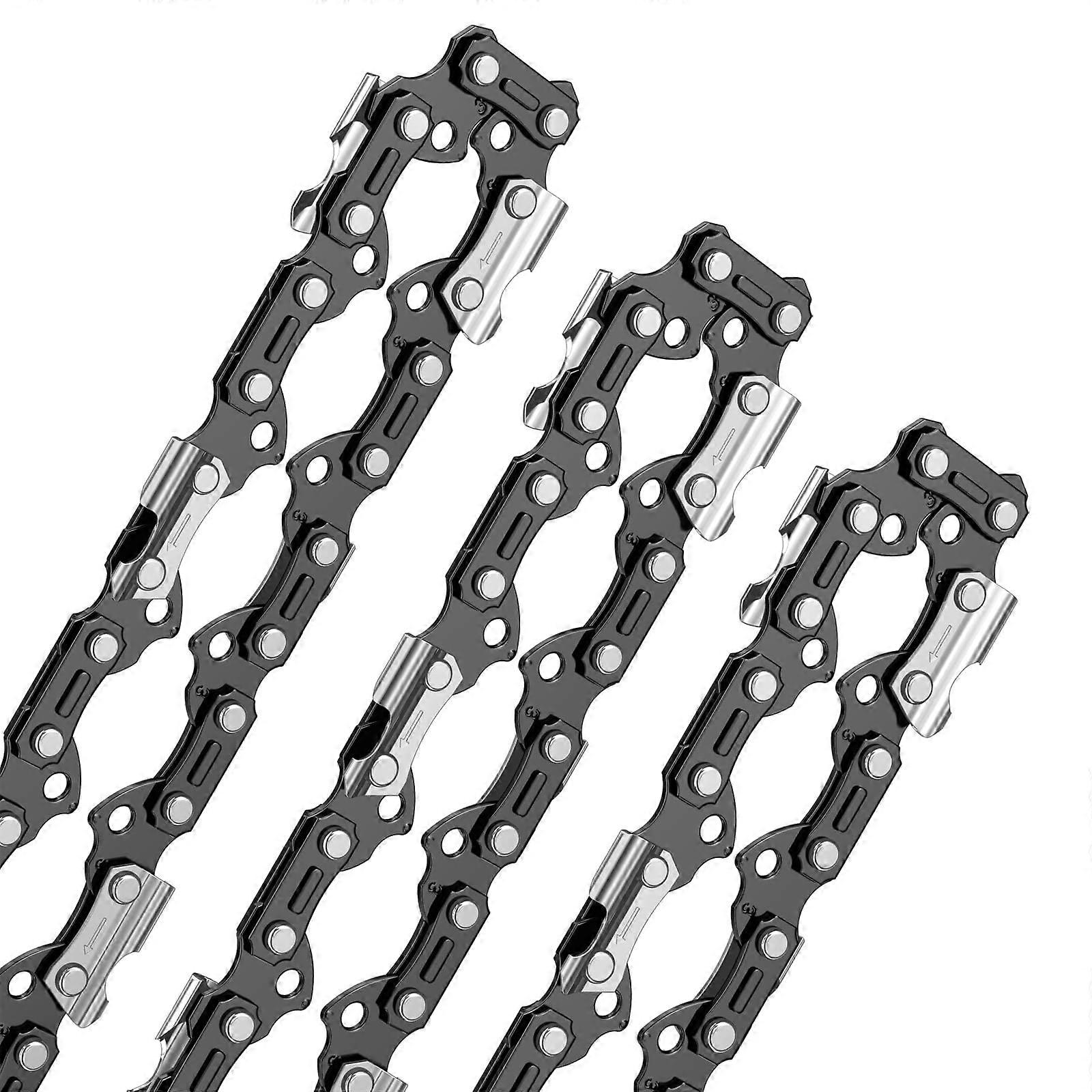 3 Pieces 3/8 Inch Saw Chain with 33 Drive Links, 1.1 mm Thickness, 20 cm Length for 043 8 Inch Chainsaws