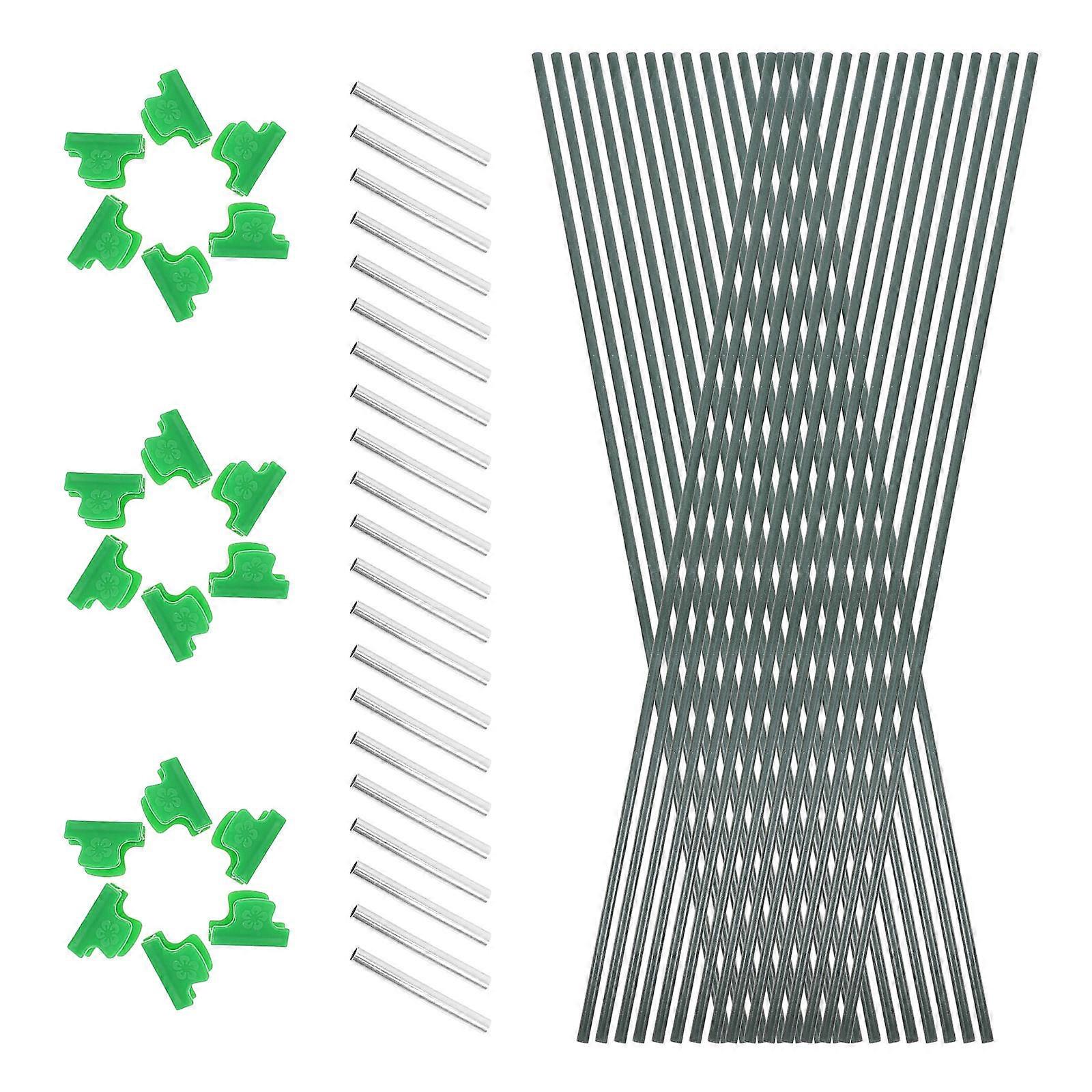 Plastic Coated Fiber Rod Garden Hoops with Transparent Mesh Cover for Raised Beds – Durable Bird Deterrent Netting Frame Allowing Sunlight to Protect