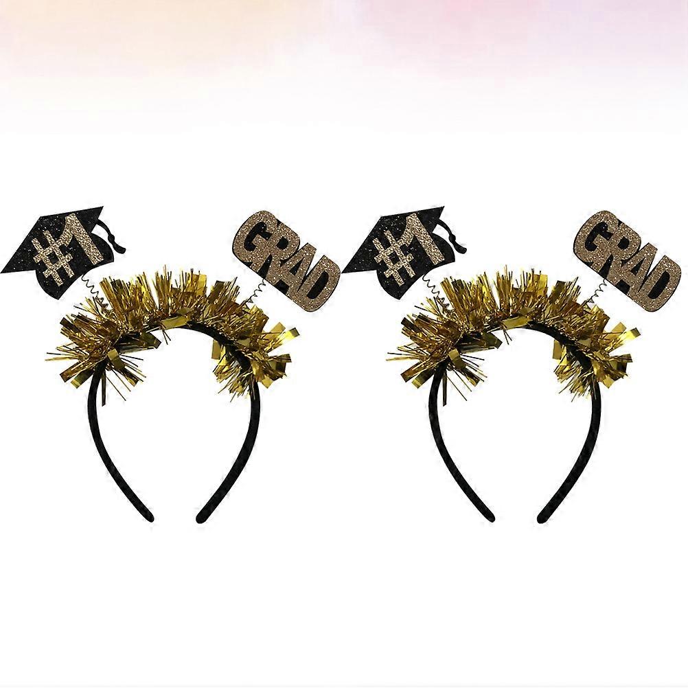 Mini Bachelor Cap Headband 3Pack Black Graduation Decorations Fashionable Design for Women Students
