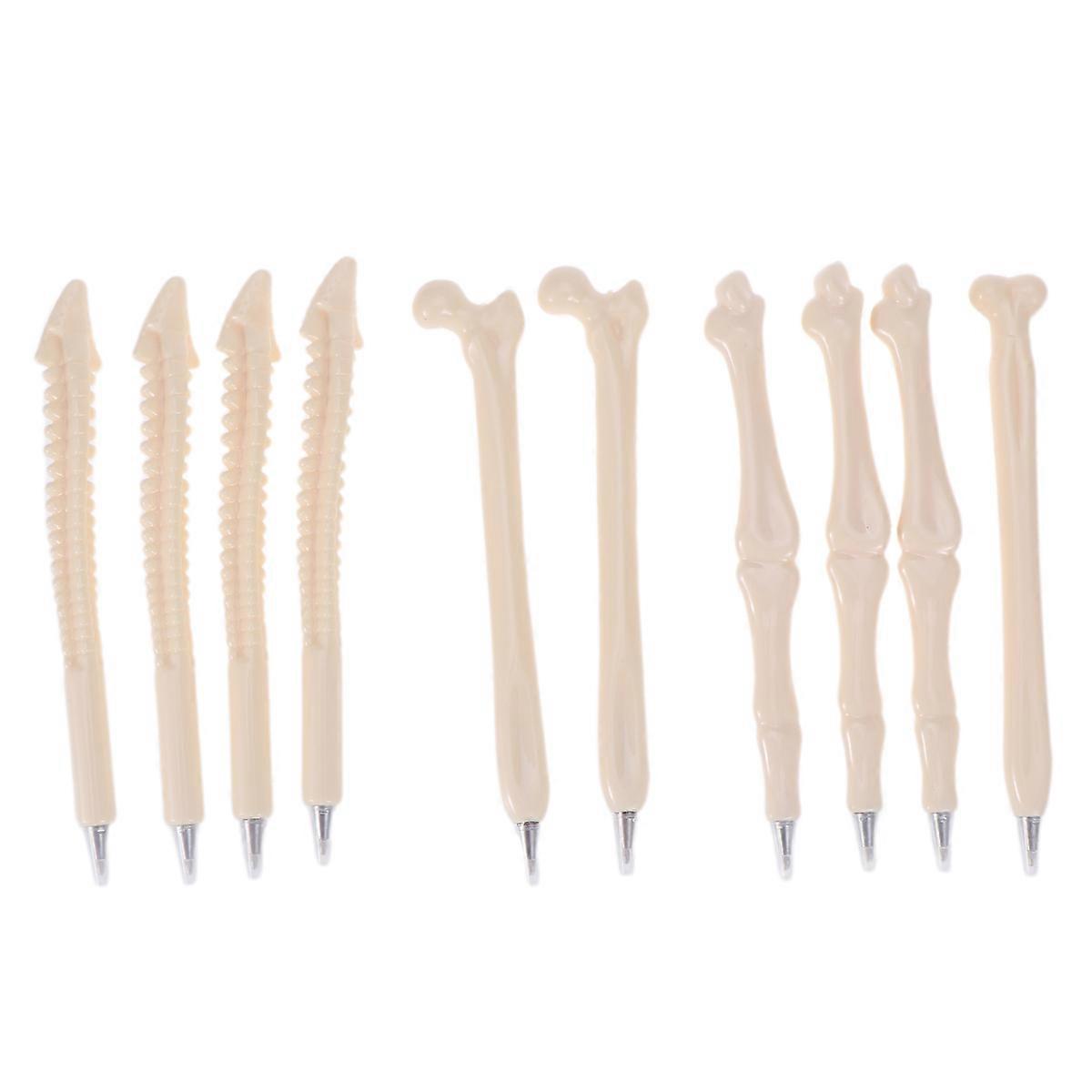 Bone Pens Creative Ballpoint Pens for Students 10Pcs Blue Ink