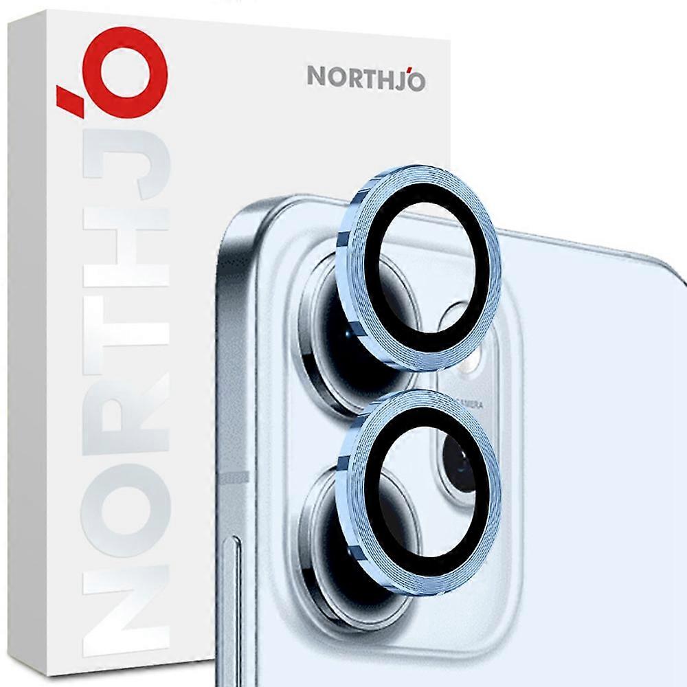 TKdaddy NORTHJO 1 Σετ Για Oppo Reno14 F 5G Σκληρυμένο Γυαλί Κάμερα Φακός Φιλμ CD Φλέβες Μεταλλικός Δακτύλιος Φακός Προστατευτικό Μπλε