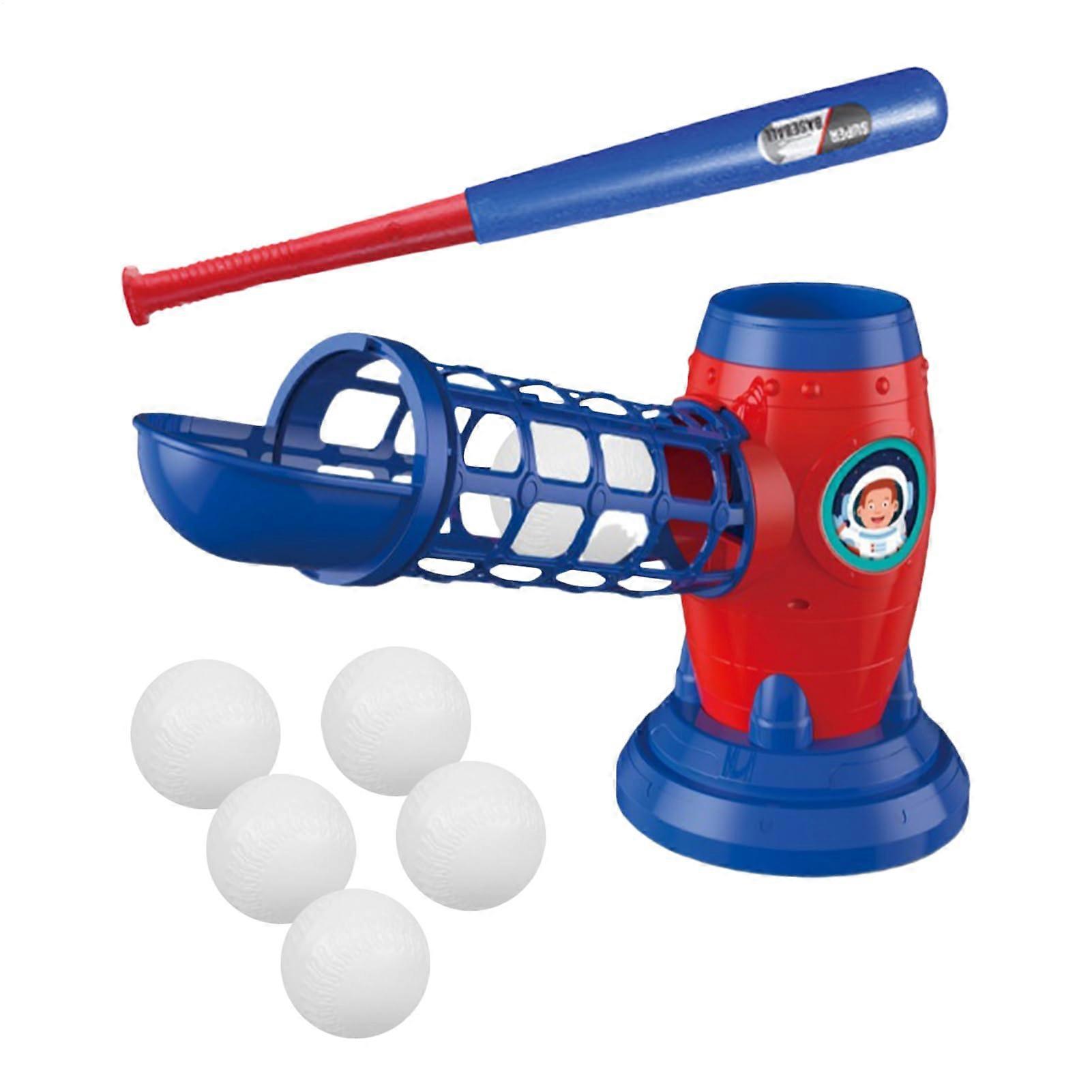 Tee Ball Practice Machine Soft Batting Playset With Stand Backyard Outdoor Baseball Hitting Kit For Kids