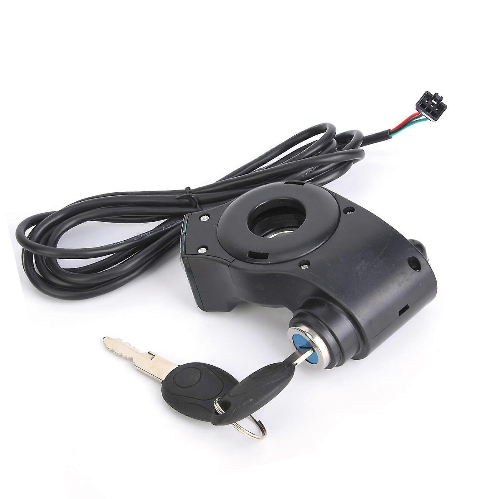 Electric Bicycle Grip Voltage Display, RealTime Digital Battery Voltage Switch with Key Lock for Lithium Batteries