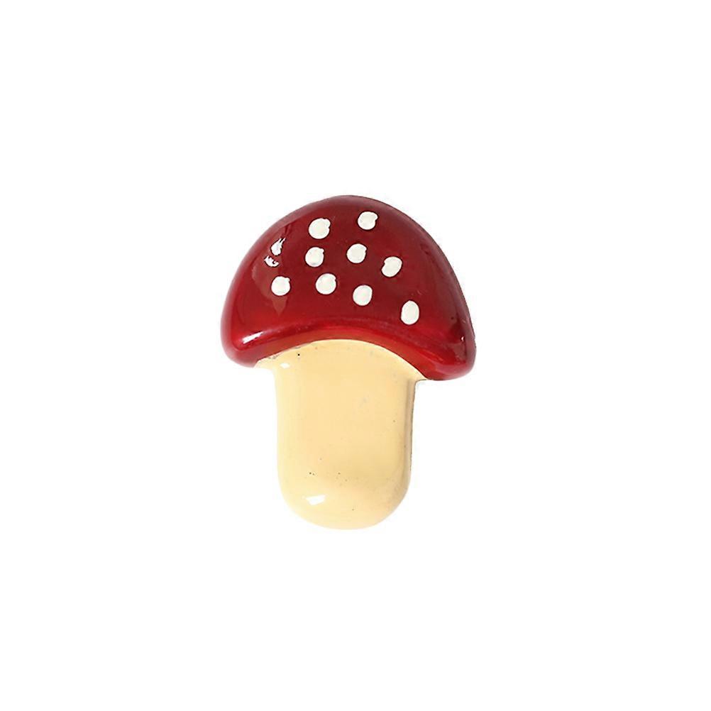 Mushroom Chopstick Holder with Smooth Surface Easy to Clean Fashionable Red Composite Materials 2PCS