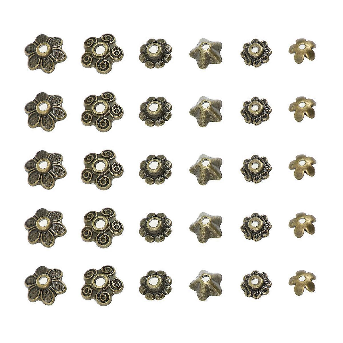 DIY Accessories Flower Hat Metal End Caps 180Pcs Perfect for Making Unique Jewelry Suitable for Any Occasion