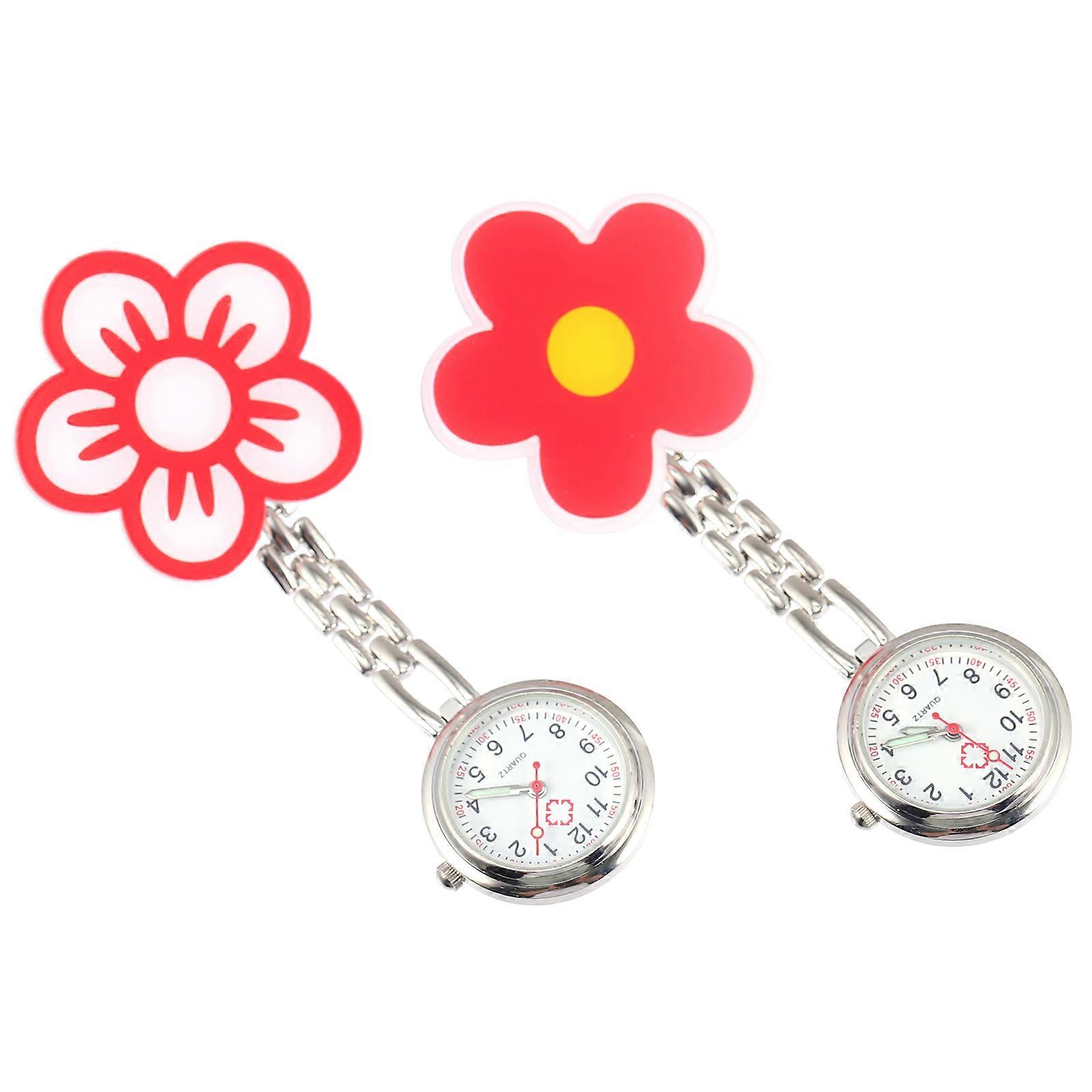 Medical Nurses Watch Clip On 2Set Featuring Practical Design Assorted Color For Easy Carrying