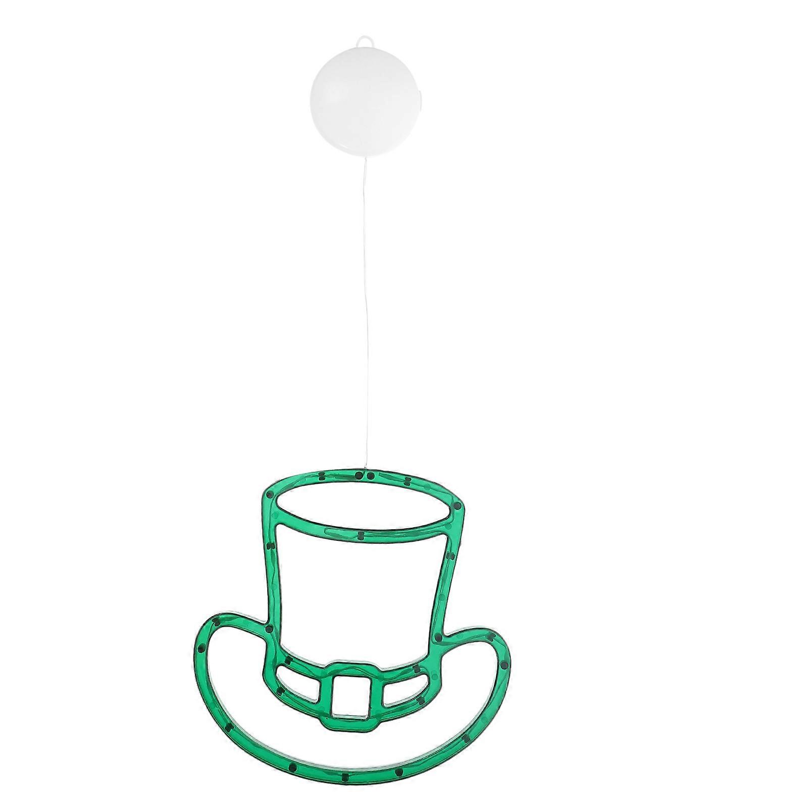 Hanging Shamrock Window Lights St. Patrick'S Shamrock LED Holiday Window Lights for Irish Party Decor