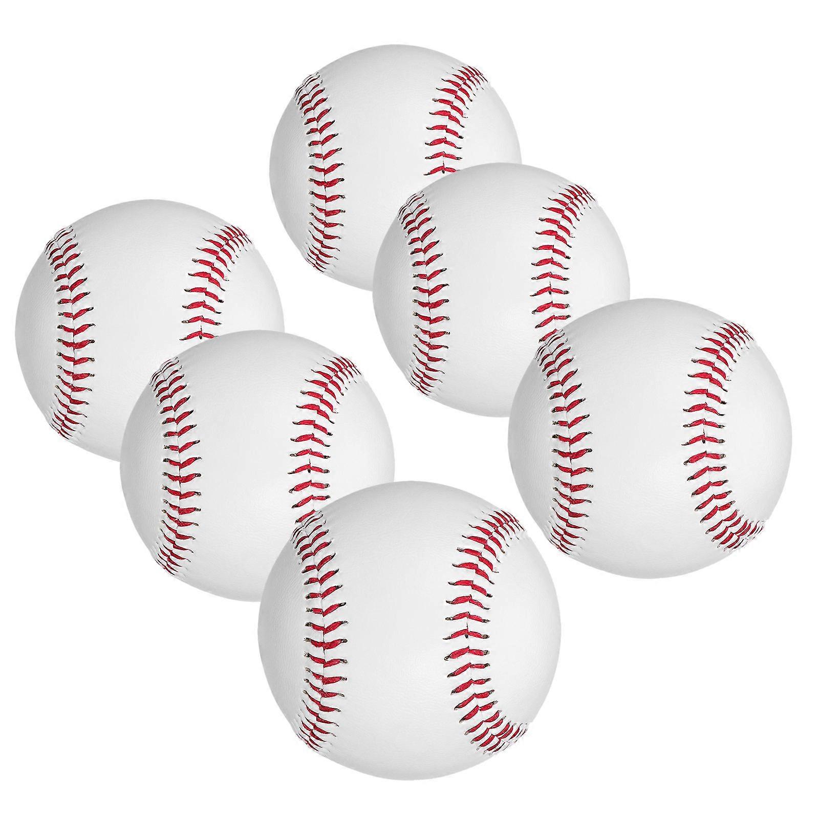 6pcs Baseball Balls for Indoor/Outdoor Training – PVC Throwing Practice Balls for High Intensity Use