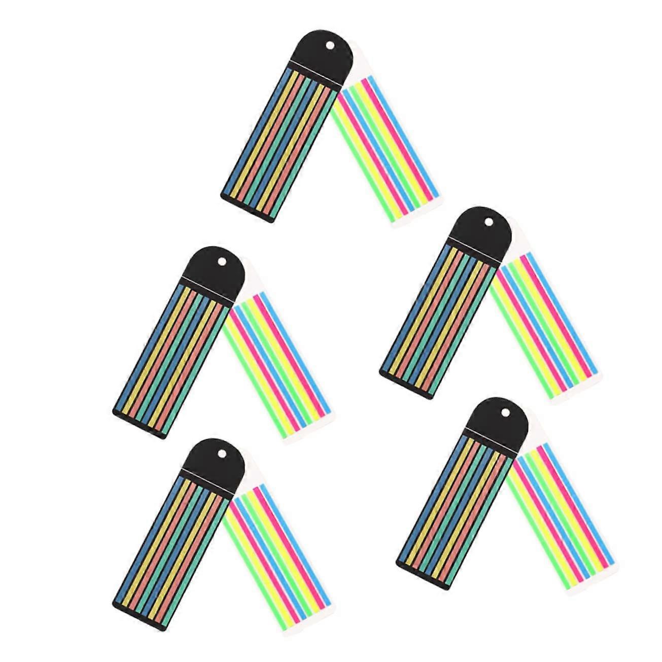 Transparent Marking Strips - 10 Sheets of Colorful, Lightweight, Portable Office and School Highlighters for Text Annotation