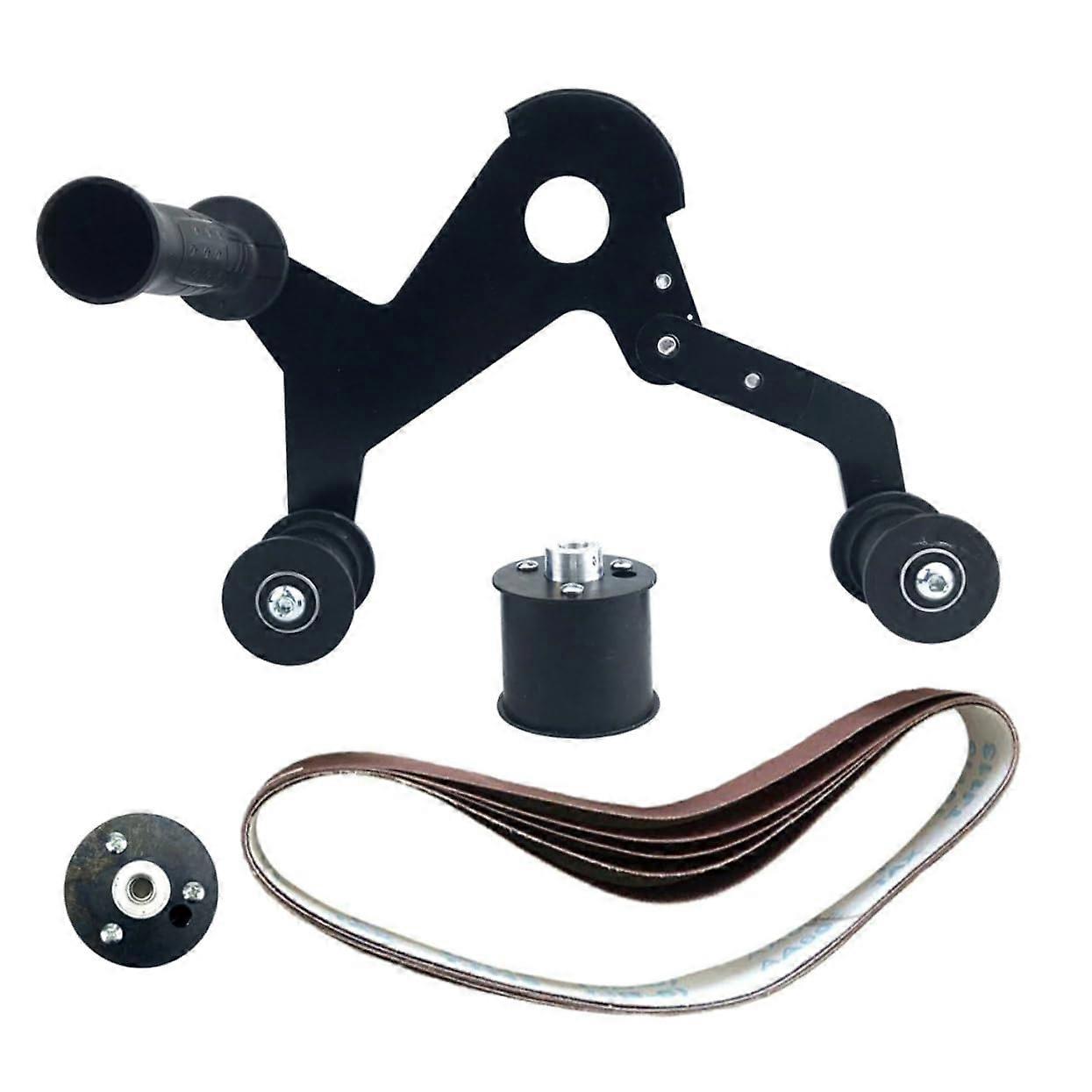 Belt Machine Sanders for Woodworking Grinder Kit, Wireless Electric Chamfer Belt Burr Tools, Rubber Grinding Roll Stand