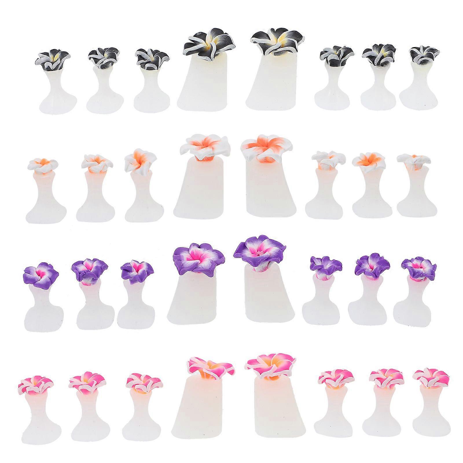 32 pcs Silicone Toe Separator Flower Toe Separator Pedicure Toe Separator Nail Polish Toe Separator