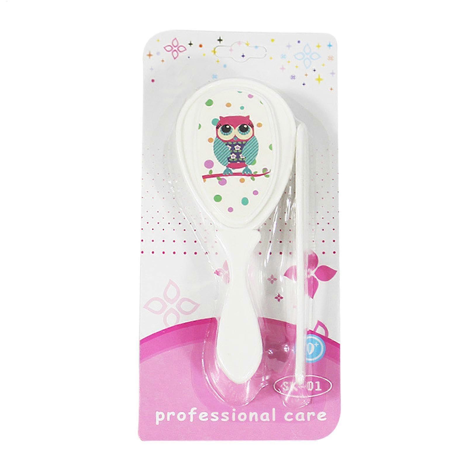 Baby Comb and Brush Set for Baby Scalp Care, Soft Bristles, Ideal for Cradle Cap, Safety Products for Infants, White