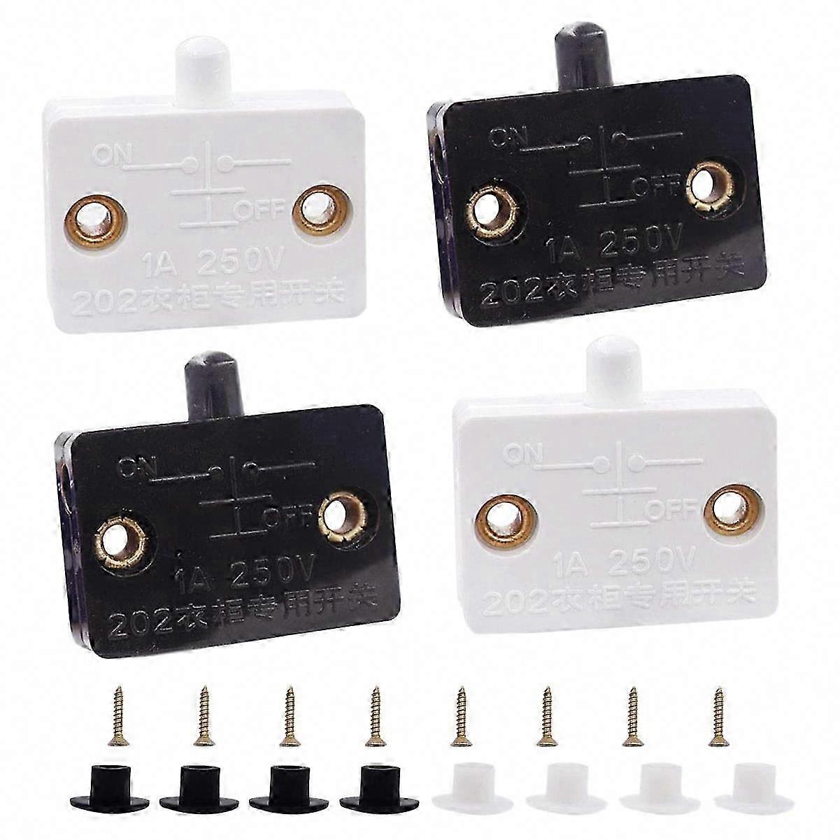 4 Pcs Cabinet Door Switch for LED Lights 12V 24V 110V Drawer Open Close Sensor