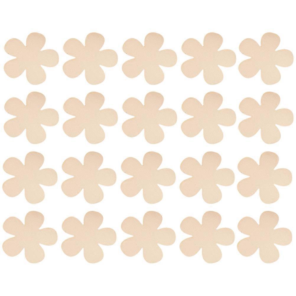 20pcs Wooden Flower Tags Coasters Blank Embellishments