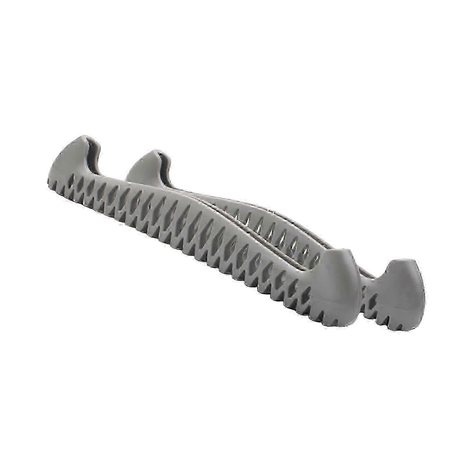 Ice Skate Blade Guards for Hockey and Figure Skating - Durable Protection for EU Sizes 34-40 in Lemon Yellow & Silver Gray