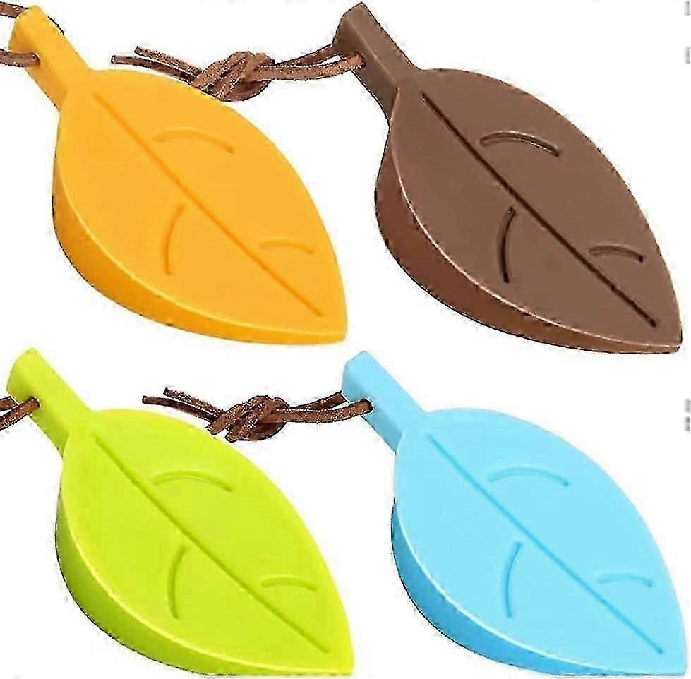 4-Pack Silicone Leaf Shape Door Stoppers, Non-slip Floor Protector