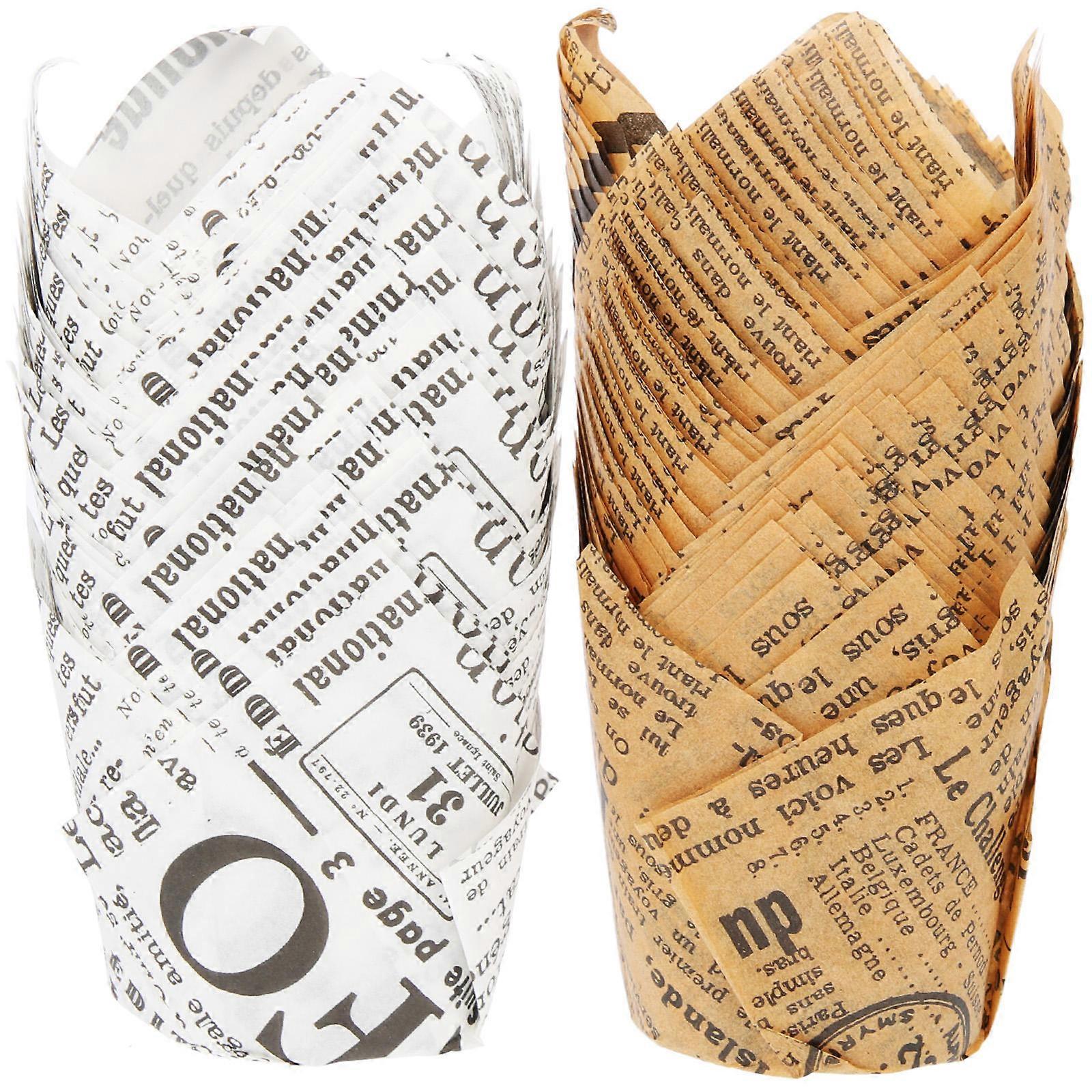 Tulip Cake Paper Liners Cupcake Liners for Baby Welcome Parties and Grocery Stores Paper Assorted Color Storage 100Pcs