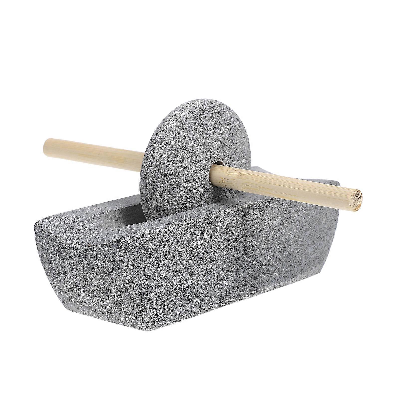 Antique Style Manual Stone Mill Grinder Hand Crank Tea Grinder for Coffee Beans Spices Tea Leaves Compact Kitchen Tool