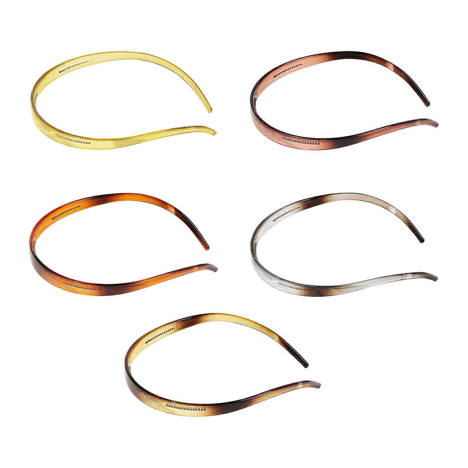 6 Piece Hairband Set With Anti Slip Gentle On Scalp Plastic Resin Clip For Children Adults Multiple Occasion Color Selection Multicolor