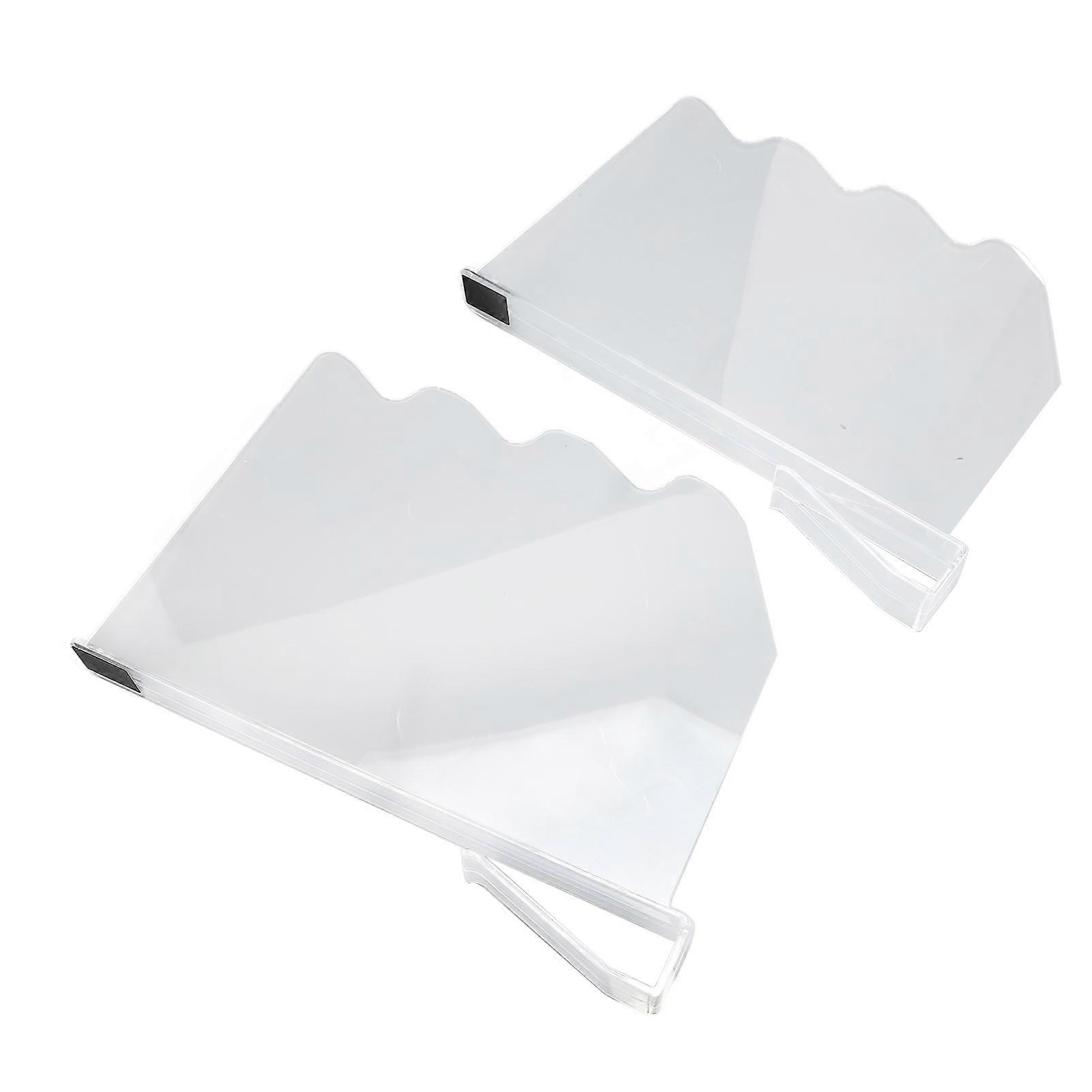 2Pcs Clear Plastic Shelf Dividers for Closet & Cabinet Organizer