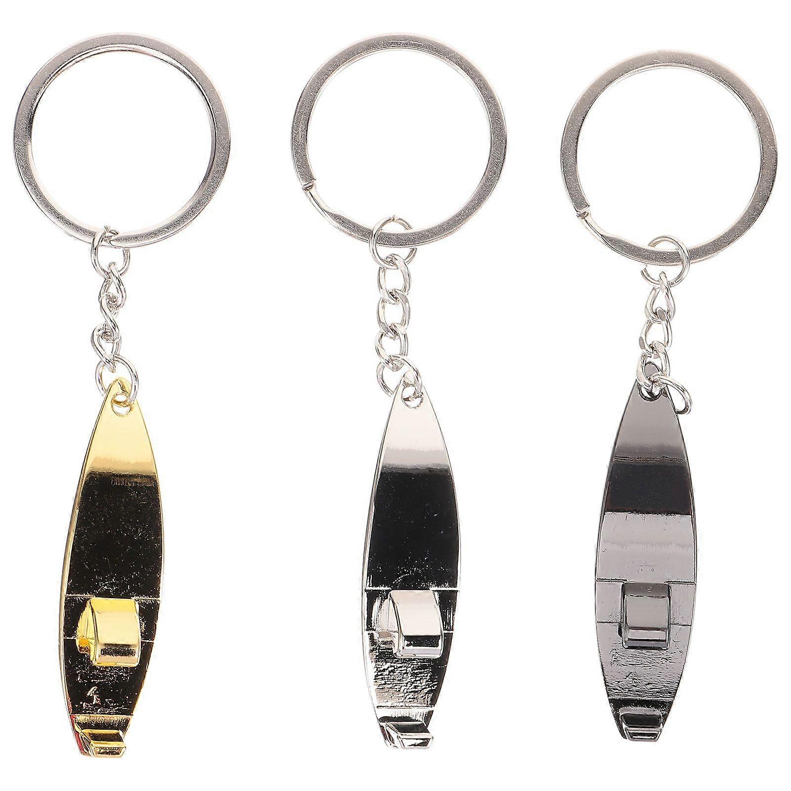 3pcs Key Chain Surfboard Keychains Beer Opener Keychains Surfboard Keychains Keys Pendants