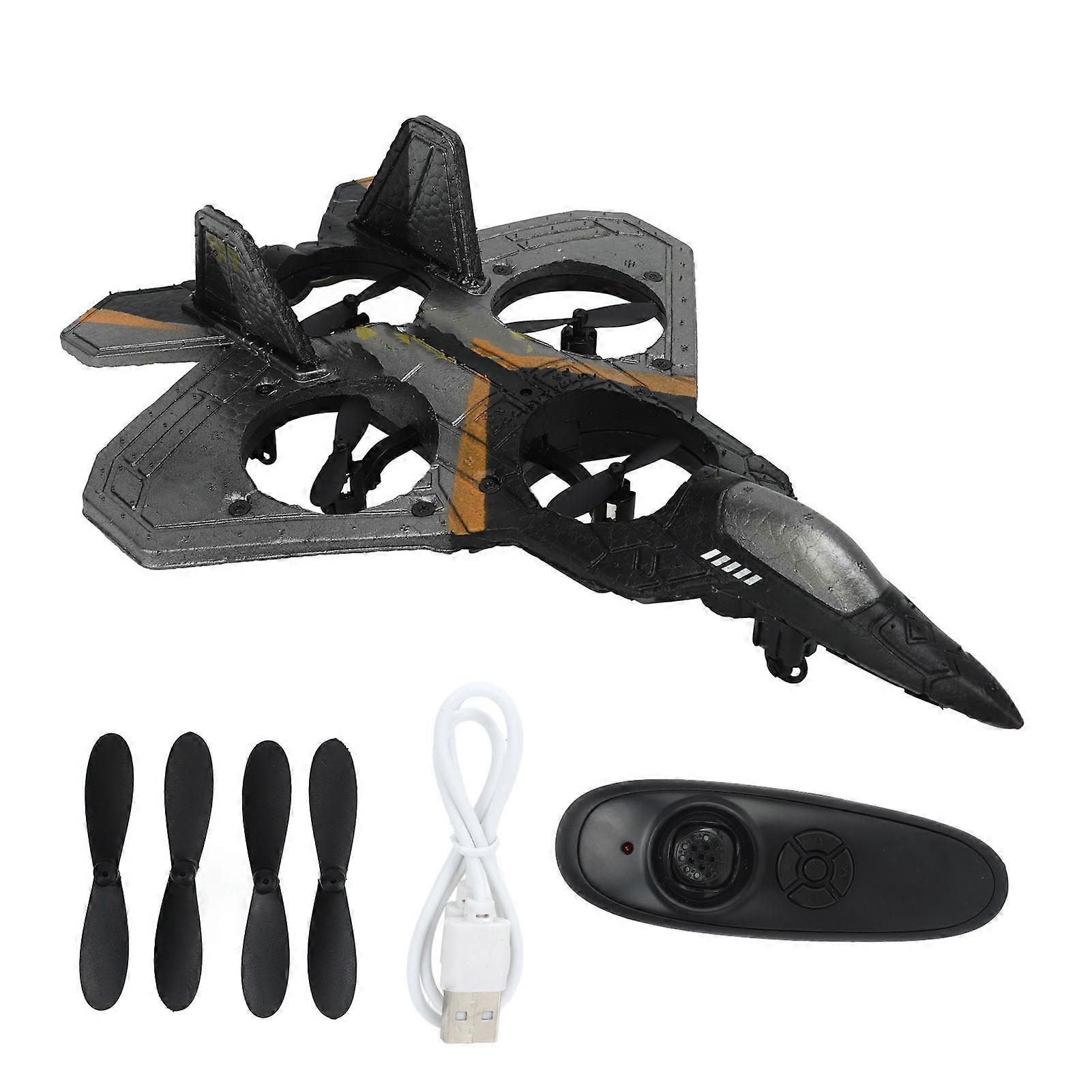 2.4 GHz Kids RC Glider Model LED Light Stable Flight Remote Control Plane Toy with Propeller
