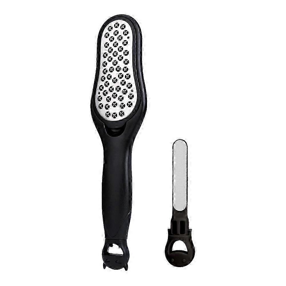 ペディキュアフットファイル、濡れた足または乾いた足に使用、両面ステンレス鋼、乾燥した硬いカルスの皮膚を取り除きます。