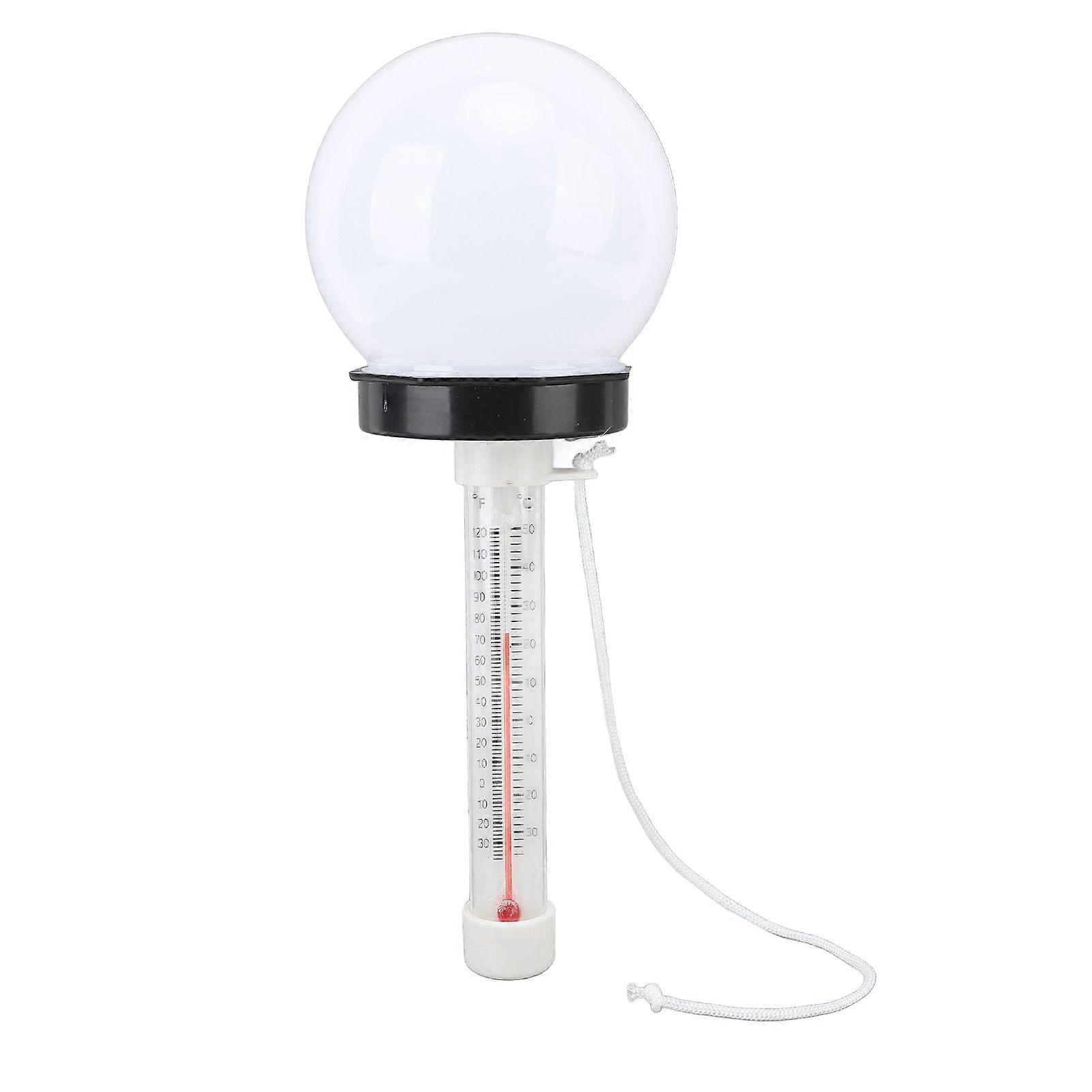 Thermoscope Floating Pool Light Color Charging Solar Powered Temperature Gauge Floating Light for Spa Bathtub Colorful Light