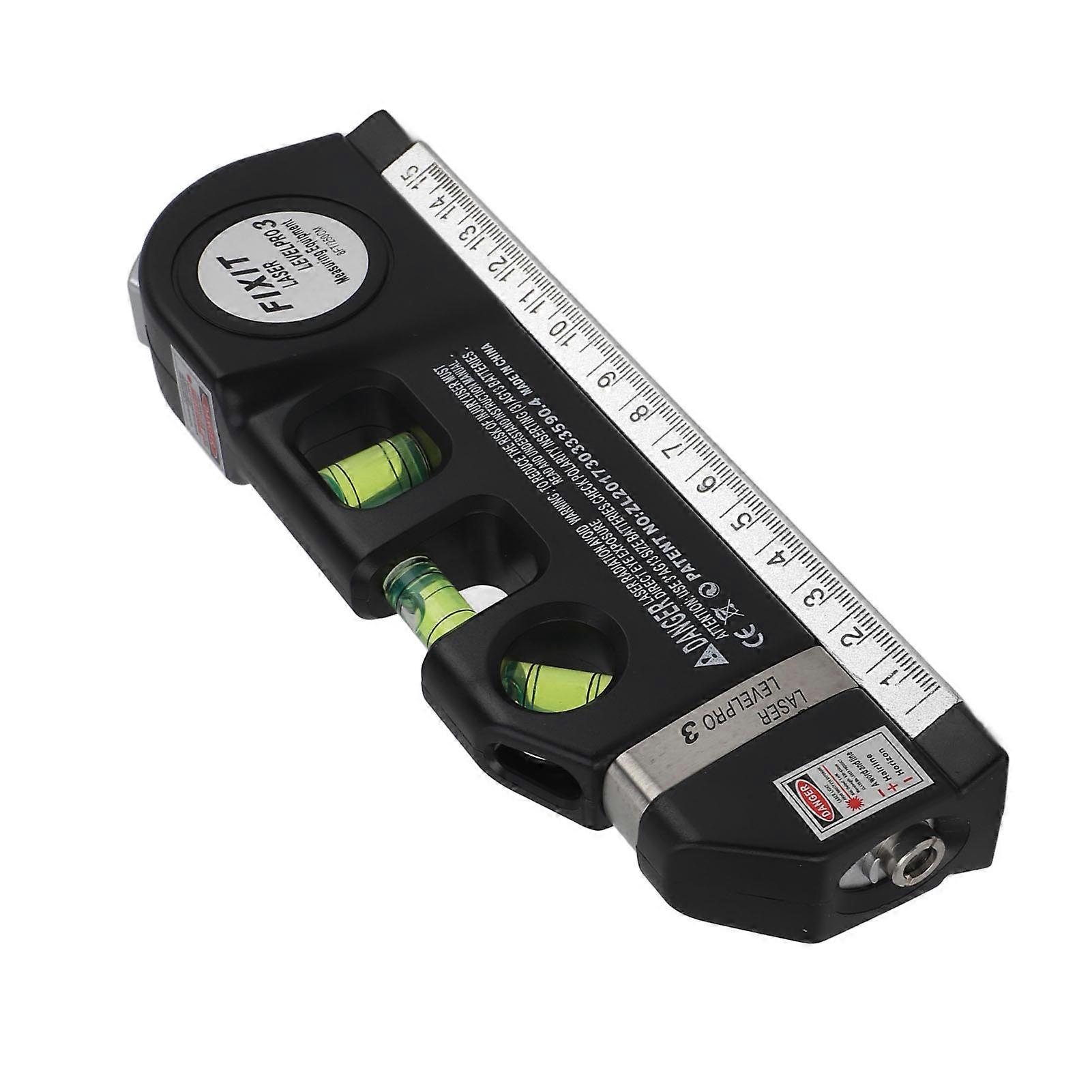 Level Line Tool 3 in 1 Cross Line Measure Tape Ruler 221g