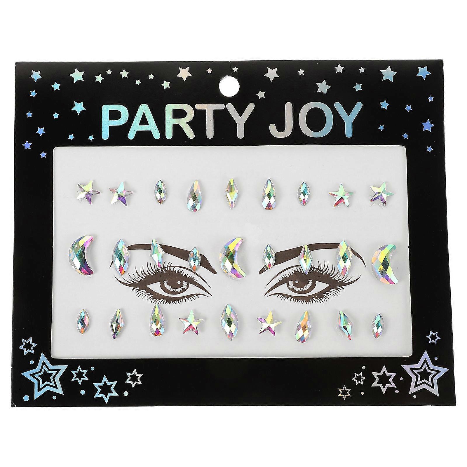 Sparkly Face Stickers For Festivals And Carnivals Multi Color DIY Style Temporary For Women And Teenagers 1 Set