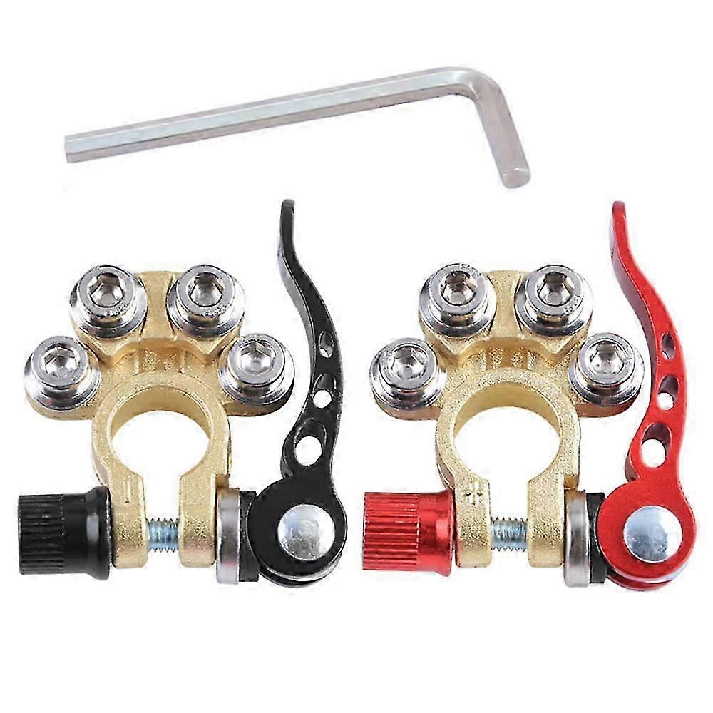 2 Pieces Battery Terminal Connectors, Quick Release Battery Clamps for Car Truck Boat, corrosion resistant