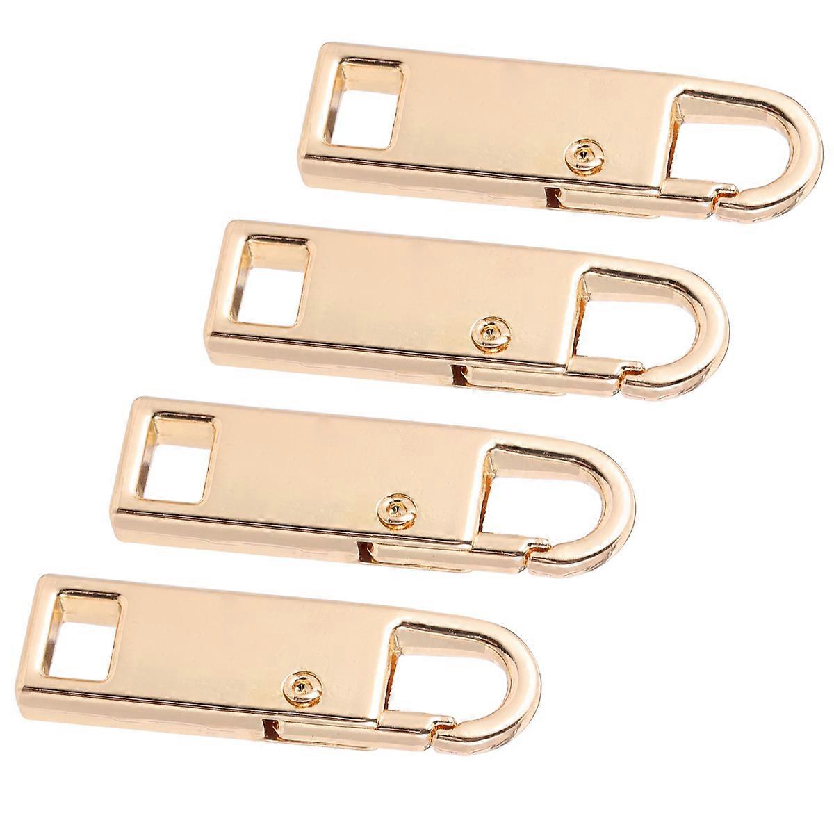 Detachable Zipper Pull Tabs Replacement For Suitcases Golden 5Pcs For DIY Projects