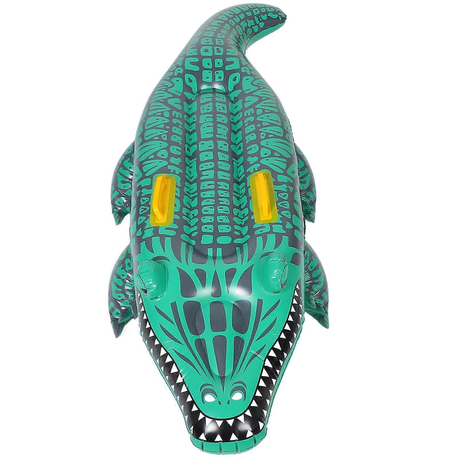 Inflatable Pool Float For Boys, Girls And Adults - Large Alligator Swimming Mat, Sturdy And Easy To Inflate