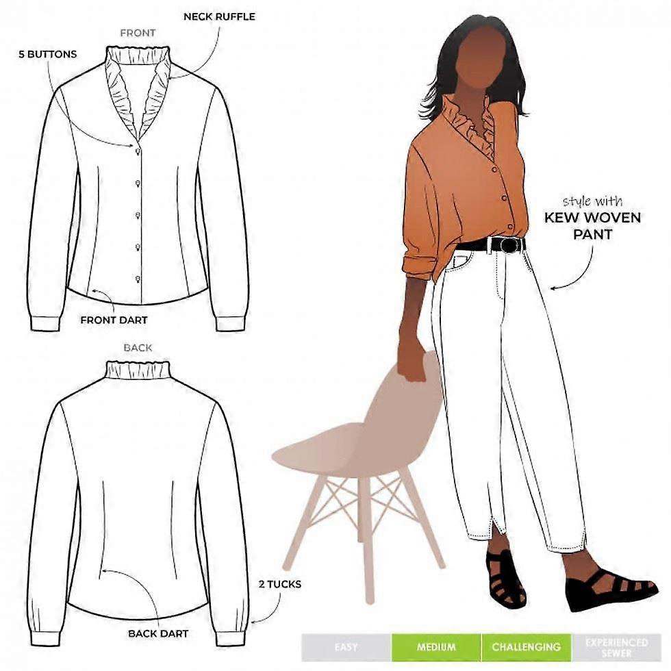 Style Arc Sewing Pattern Francesca Shirt Sizes 18-30