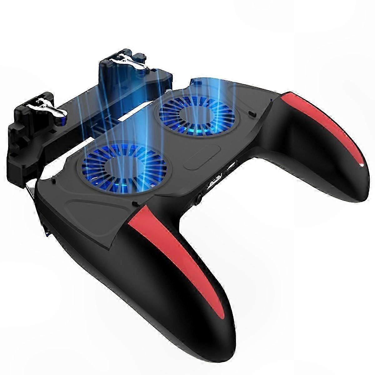 Handheld Gaming Grip with Joystick and Dual Cooling Fan for Trigger Gamepad Controller Accessories