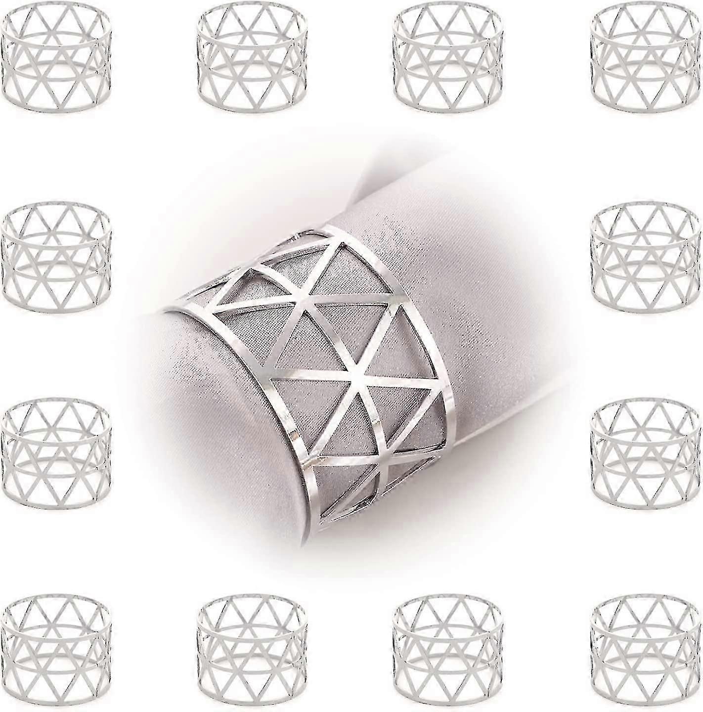 12 قطعة خواتم منديل، خواتم منديل ذهبي وفضي