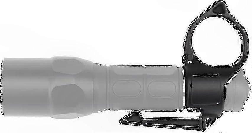 Tactical Flashlight Adapter Ring with Pocket Clip and Finger Release for 1-inch Flashlights
