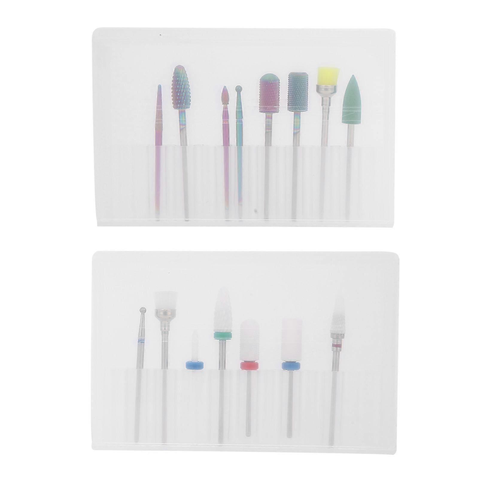 15pcs Professional Nail Art Drill Bit Set Electric Manicure Machine Drill Bits Nail Sander Tip Set