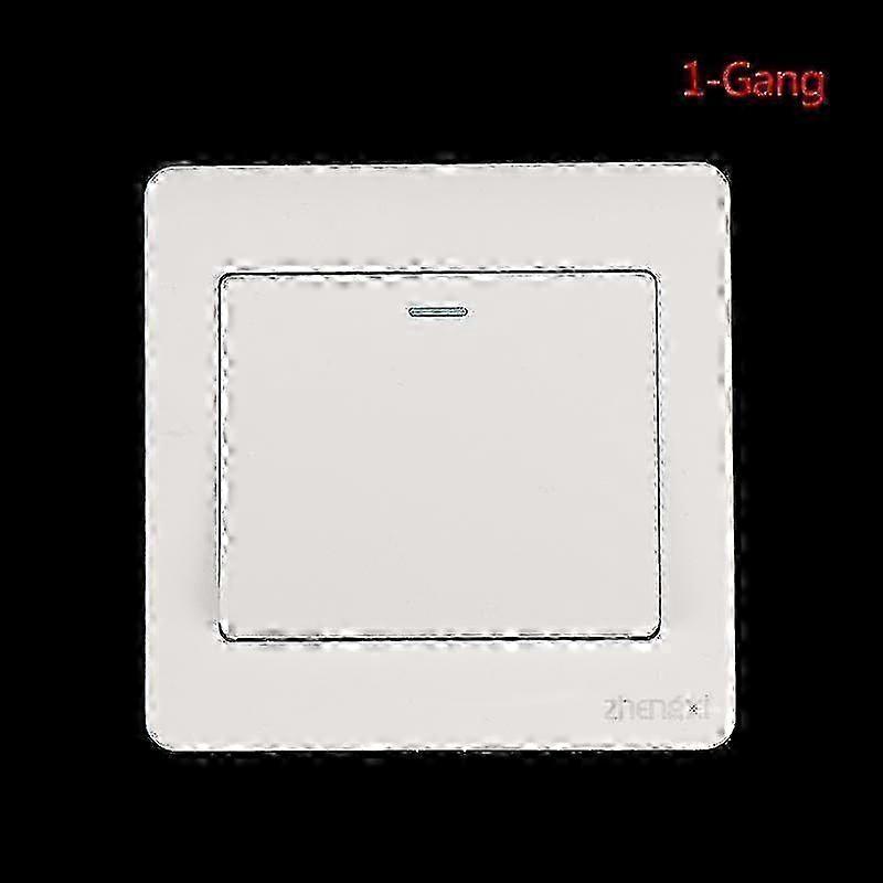 Wall Switch 1/2/3/4 Gang 1Way Button Wall Light Switch On/Off Button