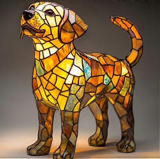 Pug Lamp and Dachshund Table Lamp, Corgi Night Light, 3D Resin LED Tabletop Night Light, Labrador Edition