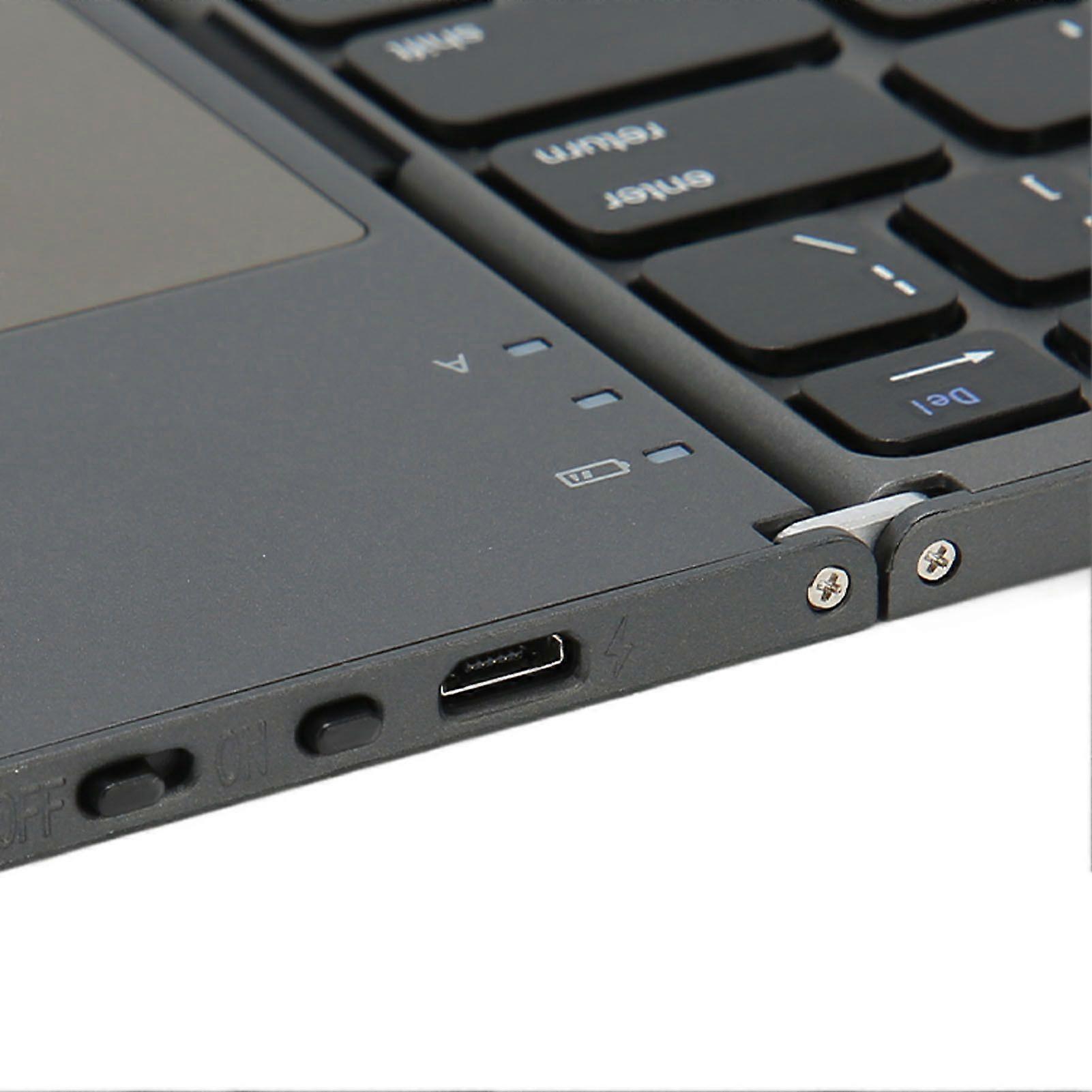 Foldable BT Keyboard Ultra Thin Portable Pocket Travel Keyboard with Sensitive Touchpad for Smartphone Tablet Laptop