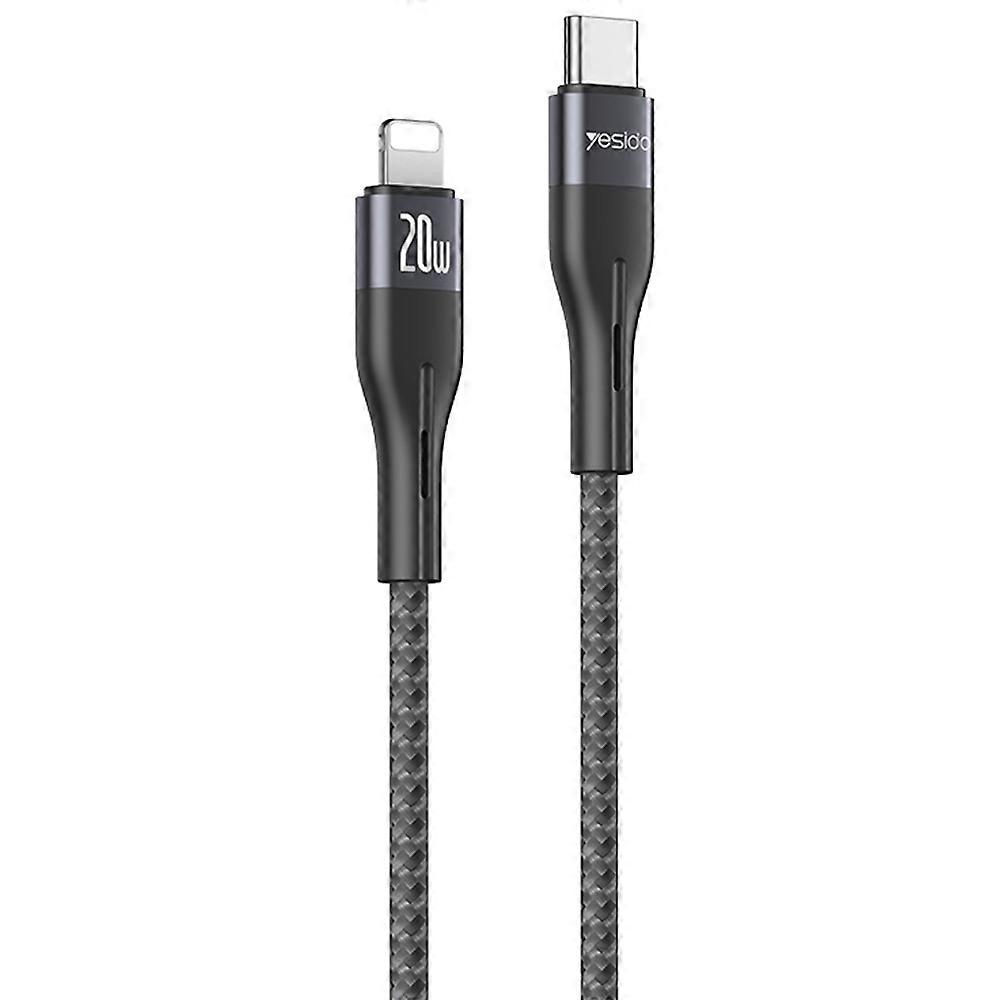 YESIDO CA155 PD 20W Charging Cable USB-C to Lightning Braided Data Cable for iPhone,iPad