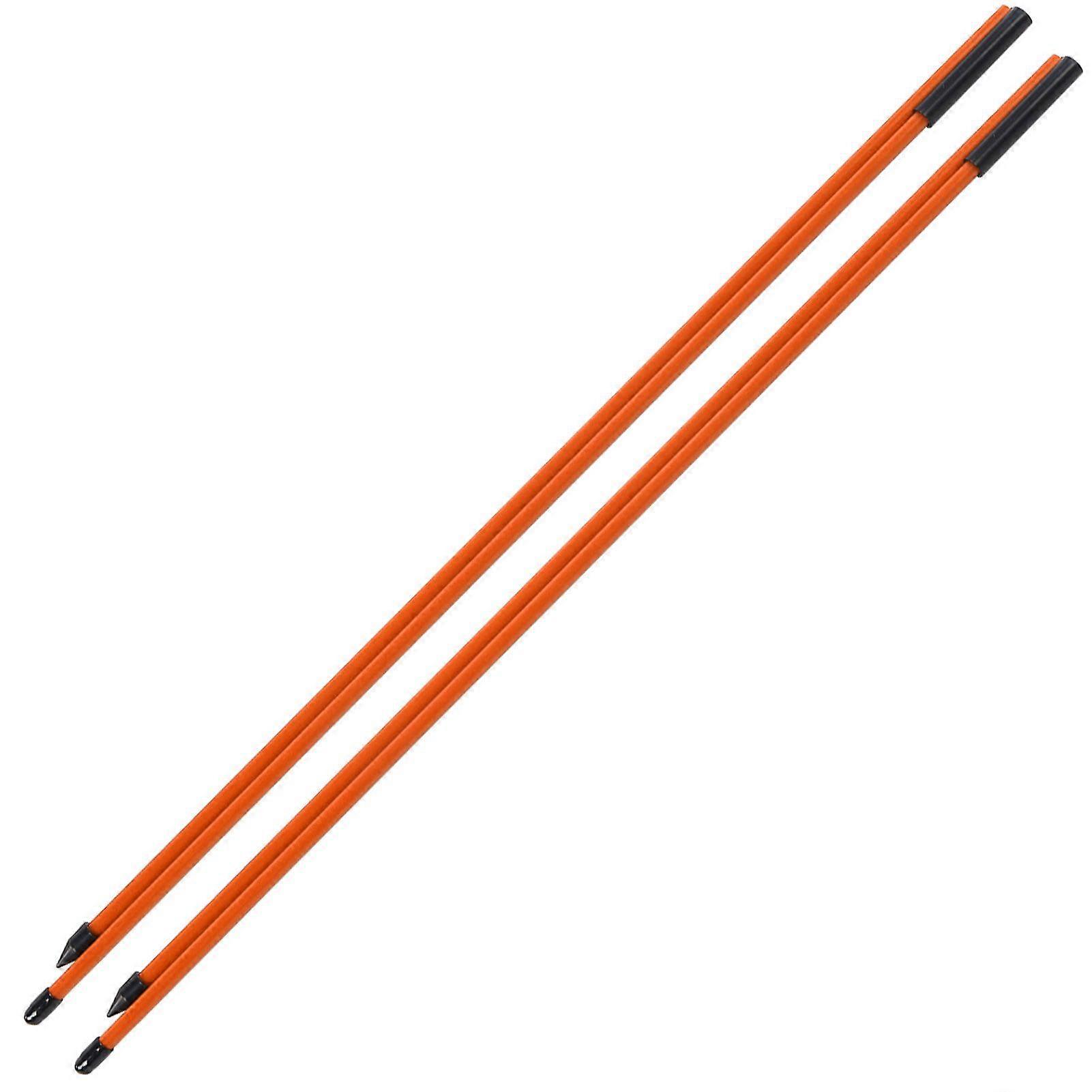 Fiberglass Golf Alignment Sticks 2 Sections Foldable Golf Direction Indicator Rod AidOrange