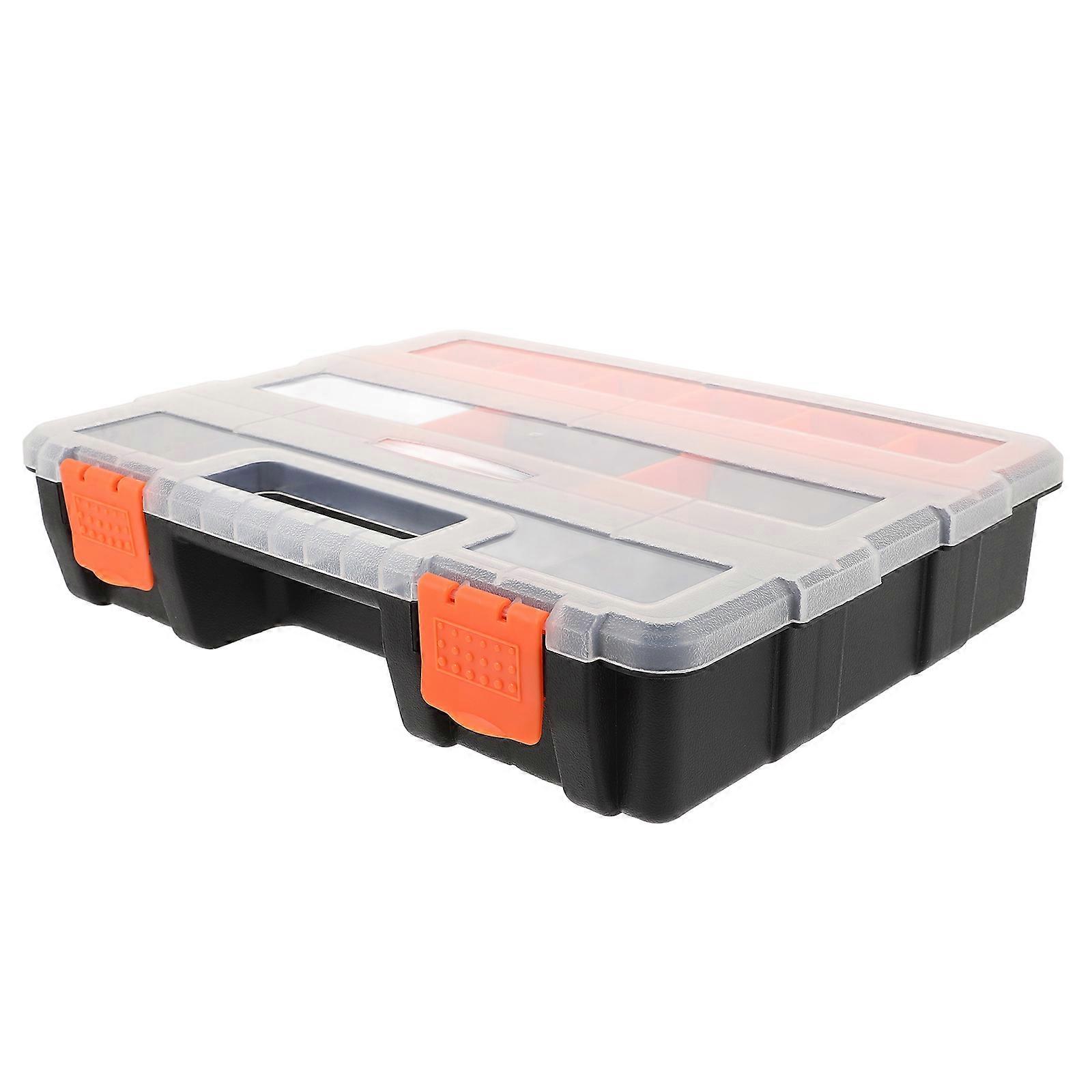 Compartment Screw Storage Box Plastic Organizer for 3Pcs with Lid