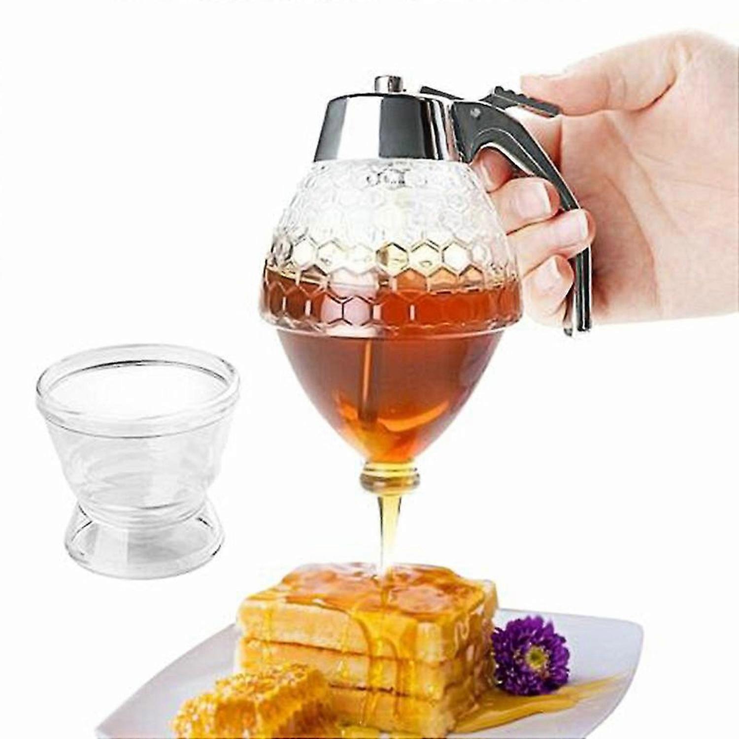 Crystal Honey Dispenser Transparent ABS Honey Storage Container Bottle