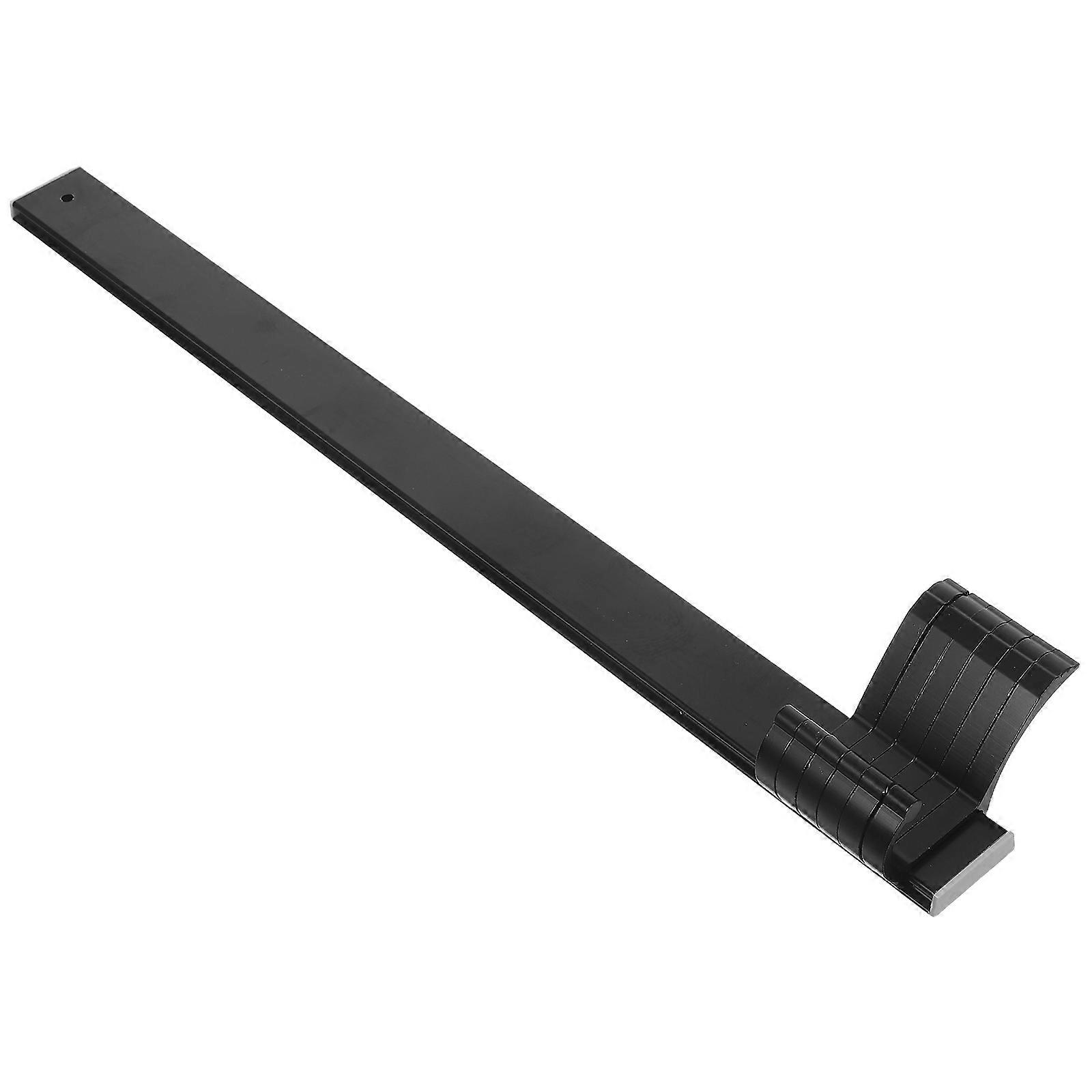 Aviation Aluminum Towel Rack With 6 Pegs Wall Mounted For Efficient Hanging Clothes And Kitchen Utensils In Black 1Set