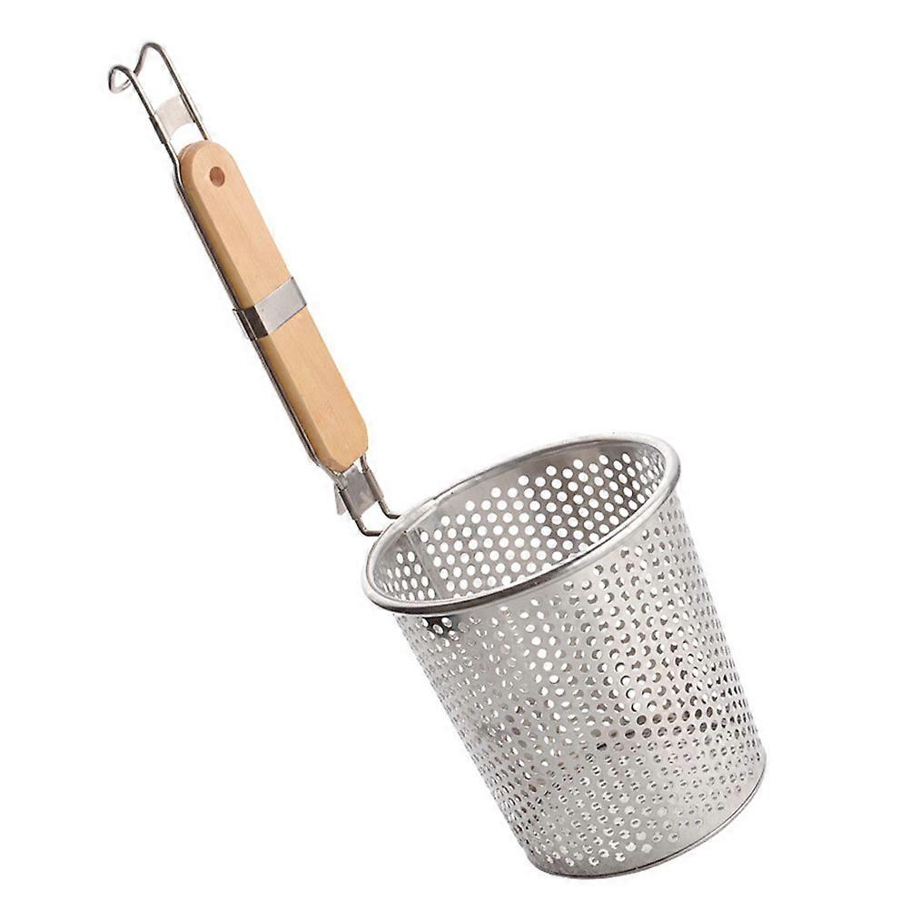 Mesh Spider Strainer Basket Kitchen Tool Food Serving 14cm Hooked Handle 1Pack
