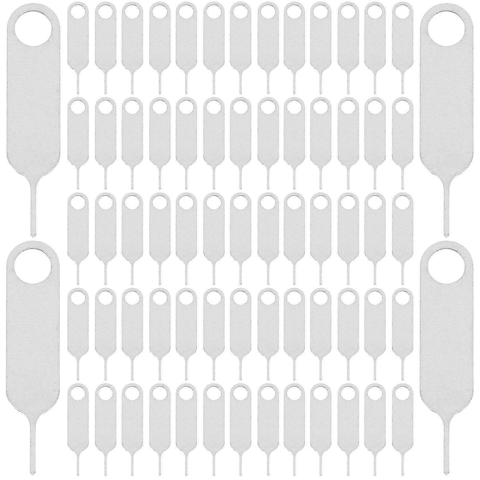 500Pcs Cell Phone Card Removal Needle Durable Sim Pin Tool For On-The-Go Use And Phone Maintenance In Silver Color
